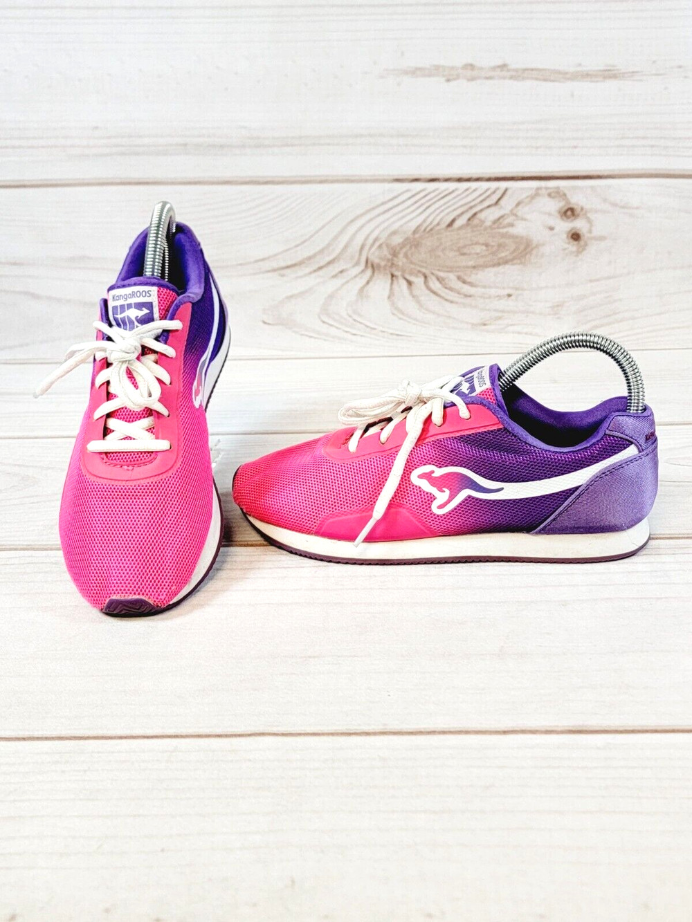 Kangaroos Sneaker Jogger Trainer Shoes Pink Purple Womens Sz 6.5 Mens Sz 4.5